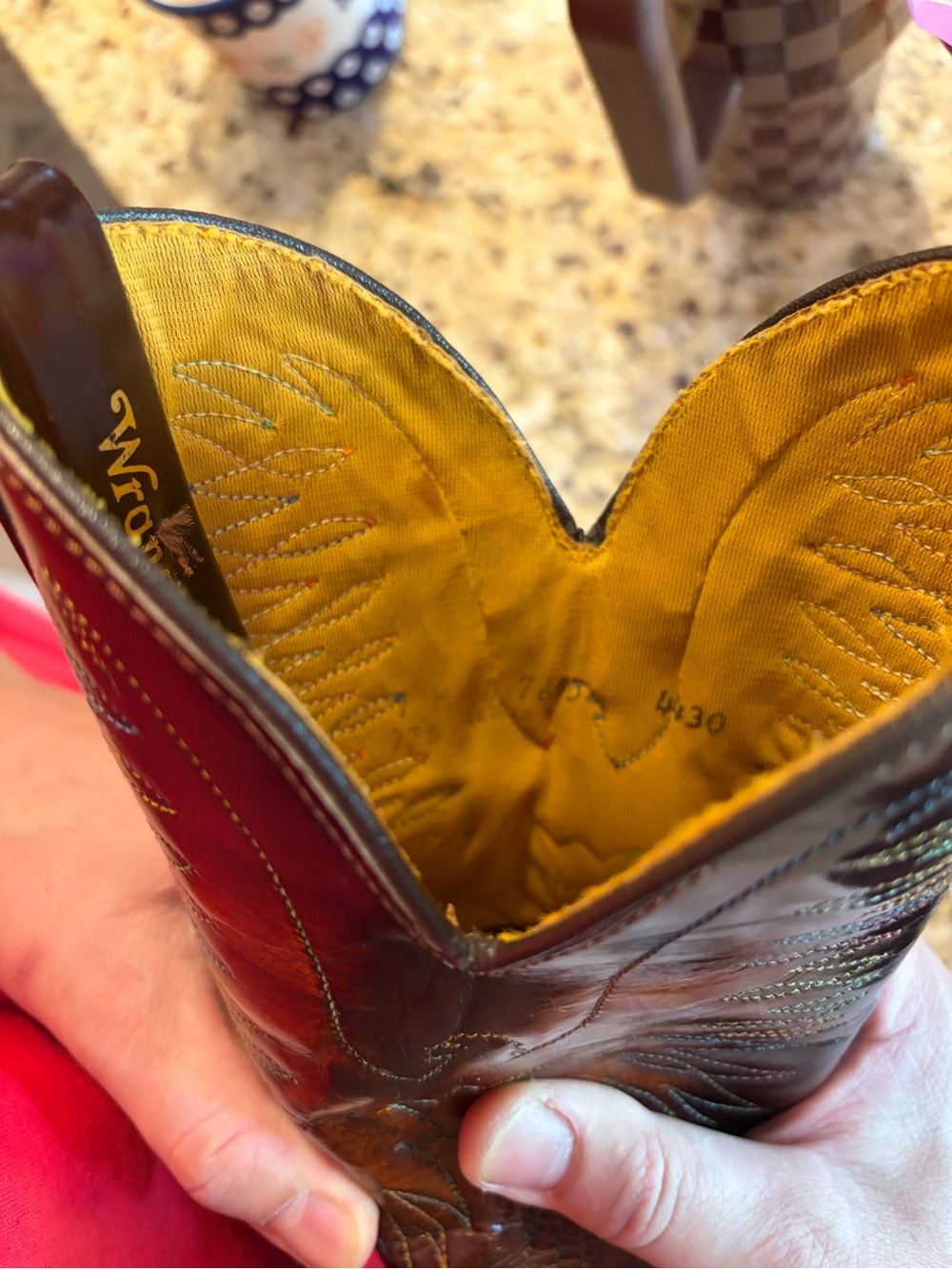 Vintage Wrangler Embroidered Eagle Western Leather Boots Colorful Embroidery View 5